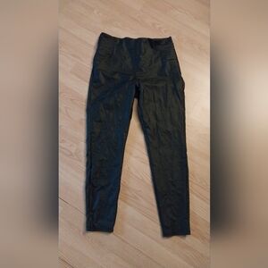 Chic Black Faux Leather Trousers